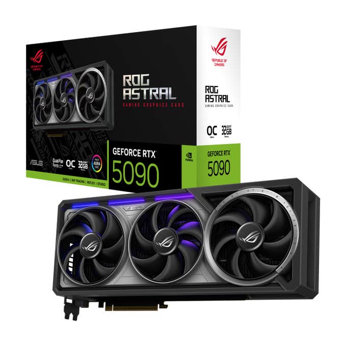 ASUS ROG Astral NVIDIA GeForce RTX 5090 32GB GDDR7 OC Edition Graphics Card - 90YV0LW0-M0NA00