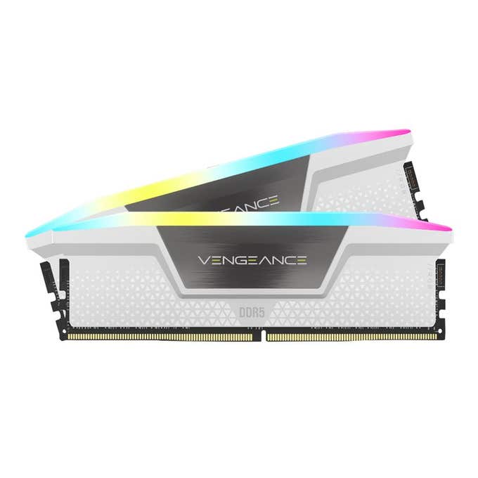 Corsair Vengeance RGB 32GB (2x16GB) DDR5 RAM 6000MHz C36 White - CMH32GX5M2E6000C36W
