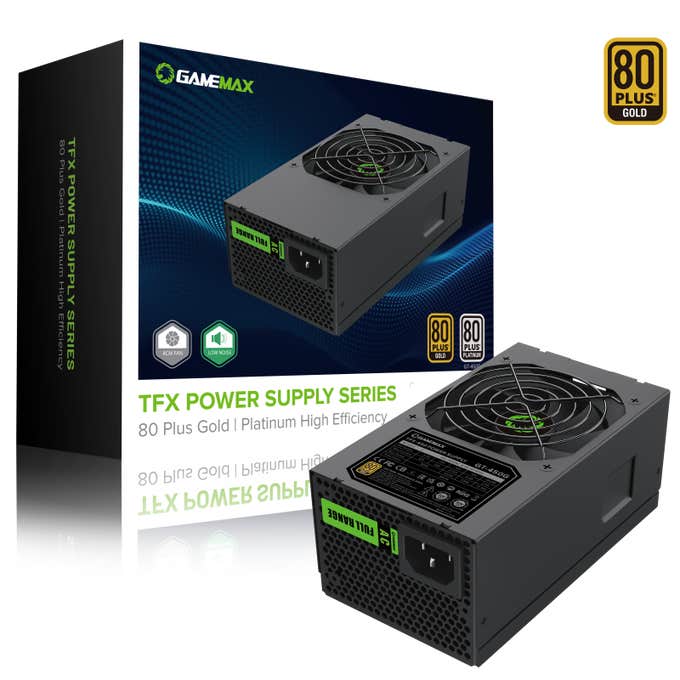 GameMax GT-450G 450W 80 Plus Gold TFX Power Supply With 80mm Black Fan