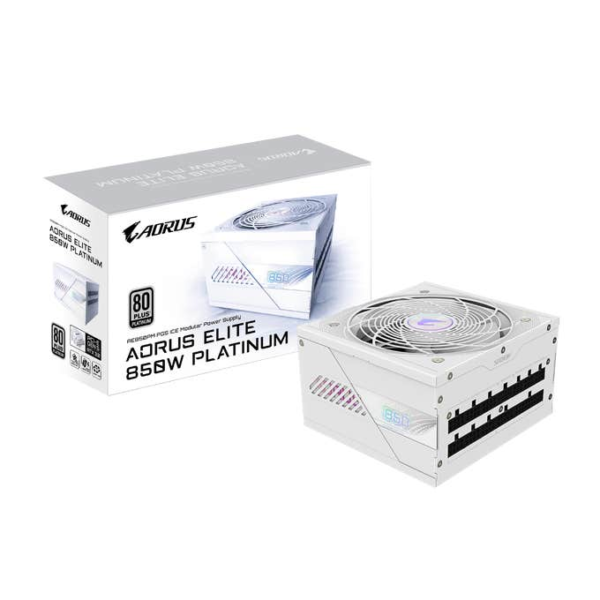 GIGABYTE AORUS ELITE P850W 80+ Platinum Modular PCIe 5.0 ICE Power Supply - White - GP-AE850PM PG5 ICE EU Cable