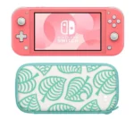 NINTENDO Switch Lite (Coral) & Switch Lite Carrying Case (Animal Crossing: New Horizons Edition) Bundle