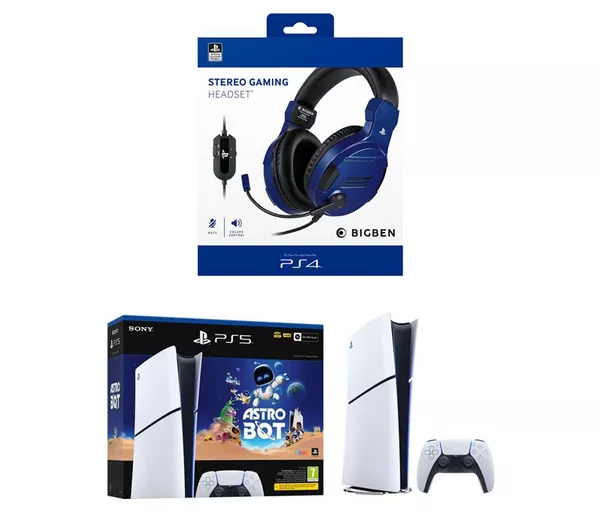 SONY PlayStation 5, Astro Bot Digital Edition & Nacon Big Ben Wired Gaming Headset Bundle