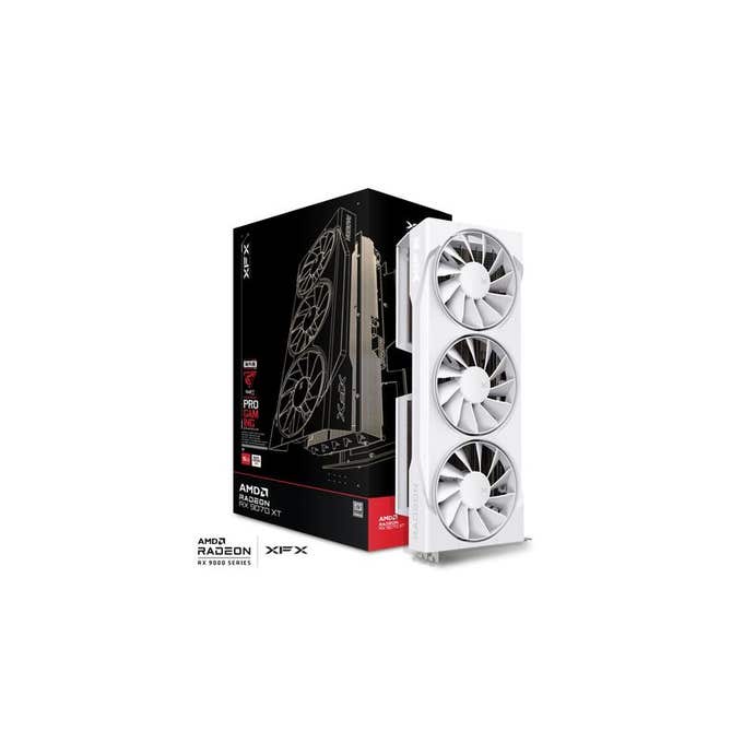 XFX Swift AMD Radeon RX 9070XT White 16GB GDDR6 Gaming Graphics Card - RX-97TSWF3W9